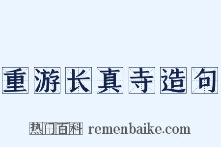 重游长真寺造句是什么意思的图片